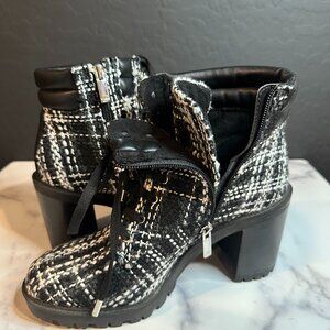 JLO Jennifer Lopez plaid boots